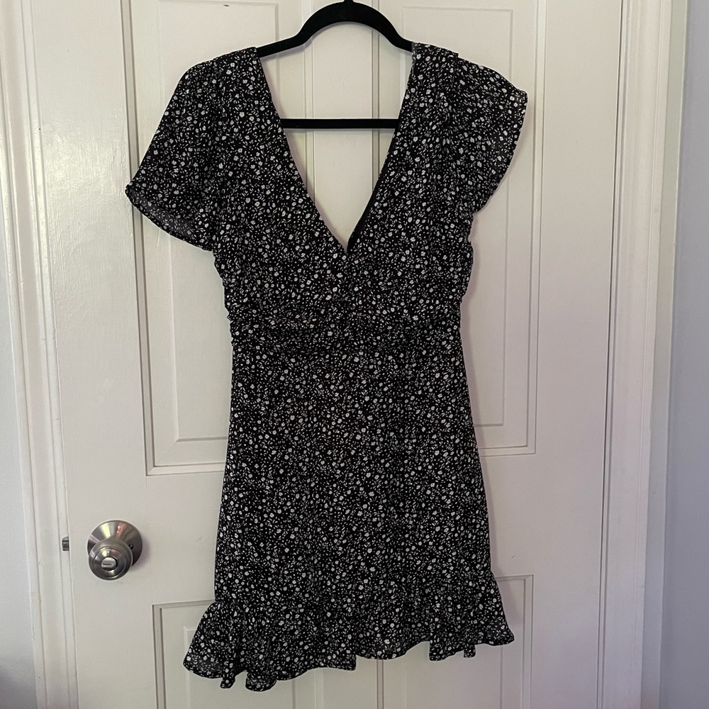 Black Forever 21 Floral Dress
